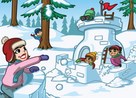 juego guerra de bolas de nieve